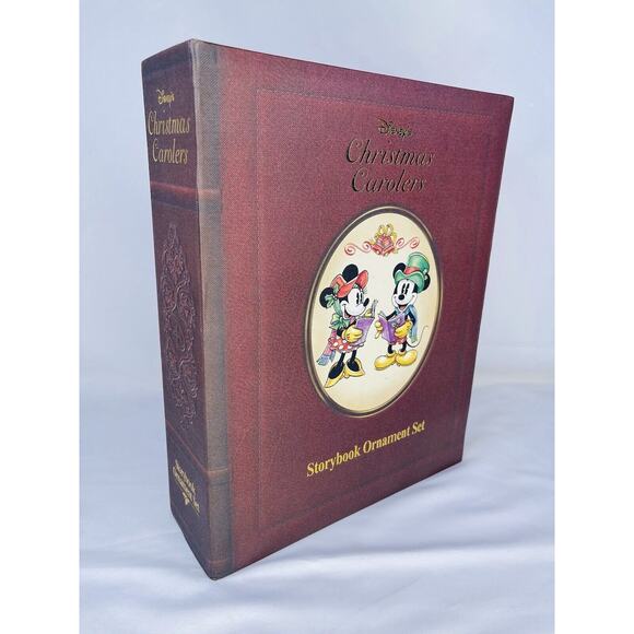 Disney Christmas Carolers Storybook Ornament Set Mickey Minnie Mouse Pluto - Picture 9 of 10